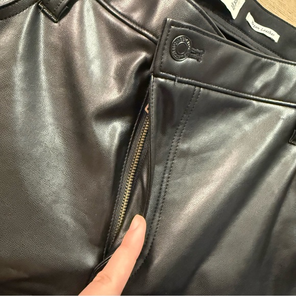 Abercrombie & Fitch The 90s Straight Ultra High Rise Leather Crossover 32/14 S - Picture 9 of 11